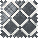  Atlas Concorde Marvel Pro Noir Mix Diagonal Mosaic ( Cremo+Noir) 30,5x30,5  30.5x30.5