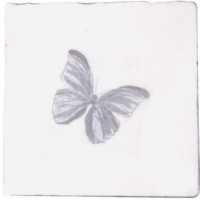  Dec. Butterfly Gris Prov.Blanco 10*10 10x10