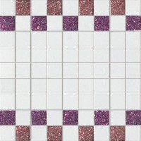 Mosaico Starlight Rosso Bianco Musa 30x30