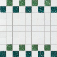 Mosaico Starlight Verde Bianco Musa 30x30