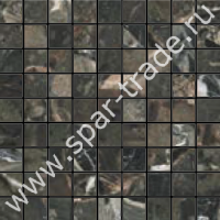  Mosaico Ebony Tessere 3,35x3,35 su rete Lap. Rett.32x32 32x32