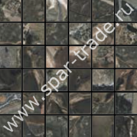  Mosaico Ebony Tessere 5,25x5,25 su rete Lap. Rett.32x32 32x32