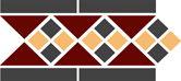   Border LISBON with 1 strip (Tr.20, Dots 14+21, Strips 14) 2815  15x28