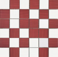   Mosaico Ocean Blanco-Rojo Ocean Blanco Fanal 32.5x32.5